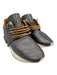 Esse Ut Esse Shoe Size 38 Gunmetal & Brown Leather Upper Metallic Sneakers Gunmetal & Brown / 38