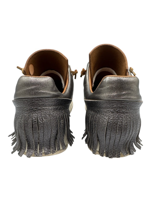Esse Ut Esse Shoe Size 38 Gunmetal & Brown Leather Upper Metallic Sneakers Gunmetal & Brown / 38
