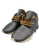 Esse Ut Esse Shoe Size 38 Gunmetal & Brown Leather Upper Metallic Sneakers Gunmetal & Brown / 38