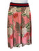 Gucci Size 40 Pink, Green & Multi Print Silk Botanical Pleated Knee length Skirt Pink, Green & Multi Print / 40