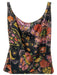 La Double J Size S Black & Multi Polyester & Ostrich Sequined Floral Dress Black & Multi / S
