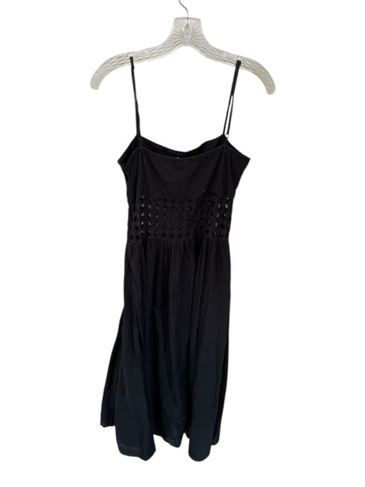 Solid & Striped Size M Black Cotton Spaghetti Strap Circle Cut Out Maxi Dress Black / M