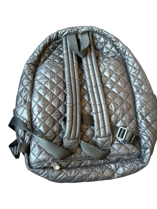 MZ Wallace Black Nylon Quilted Outer Pocket Backpack Black