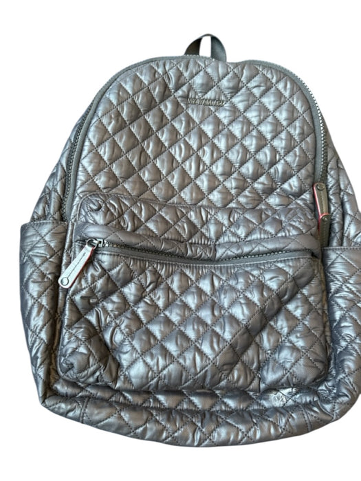 MZ Wallace Black Nylon Quilted Outer Pocket Backpack Black