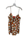 Alice & Olivia Size 8 Orange & Green Linen & Cotton Spaghetti Strap Bow Dress Orange & Green / 8
