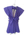 A.L.C. Size 6 Purple Vegan Leather Cap Sleeve Cut Outs Twist Back Zip Dress Purple / 6