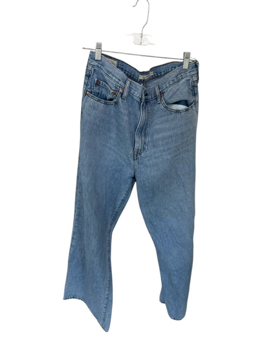 Levi's Size 31 Light Wash Cotton High Waist Wide Leg Jeans Light Wash / 31