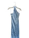 Hello Molly Size M Sky Blue Polyester Keyhole Halter Neck Open Back Maxi Gown Sky Blue / M