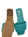 Vince Camuto Shoe Size 10 Teal Leather Braided Square Toe Mule Sandals Teal / 10