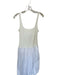 Zara Size M White Cotton Blend Sleeveless Side Zip Drop Waist Bubble Hem Dress White / M