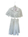 Emory Park Size M Ivory Cotton Short Sleeve Waist Cutouts Collar Dress Ivory / M
