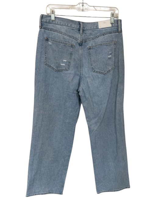 Pistola Size 29 Light Wash Cotton High Waist Distressed Straight Leg Jeans Light Wash / 29