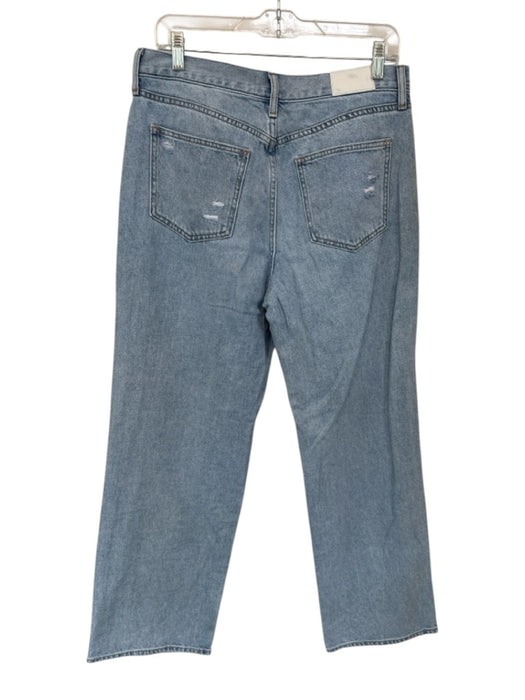 Pistola Size 29 Light Wash Cotton High Waist Distressed Straight Leg Jeans Light Wash / 29