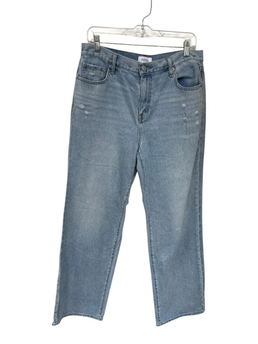 Pistola Size 29 Light Wash Cotton High Waist Distressed Straight Leg Jeans Light Wash / 29
