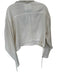 We The Free Size M Cream Cotton Long Sleeve Raw Hem Cropped Top Cream / M