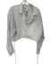 We The Free Size M Cream Cotton Long Sleeve Raw Hem Cropped Top Cream / M