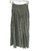 Size Est M Green & Tan Cotton Smocked Waist Band Kaleidoscope Maxi Skirt Green & Tan / Est M
