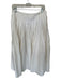 Zara Size L White Cotton Pleated Side Zip Maxi Skirt White / L