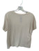 LetLuv Size L Tan & blue Cotton Short Sleeve band T Top Tan & blue / L