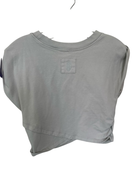 FP Movement Size M Gray Cotton Blend Cap Sleeve Cropped Athletic Top Gray / M