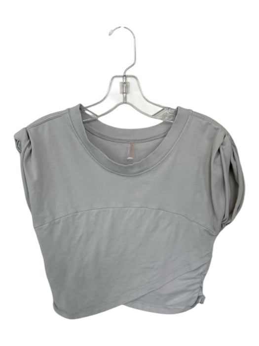 FP Movement Size M Gray Cotton Blend Cap Sleeve Cropped Athletic Top Gray / M