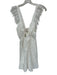 Peixoto Size M White Polyester Flutter Sleeves Lace Trim Front Tie Dress White / M