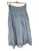 Treasure & Bond Size M Baby Blue Cotton Smocked Waist Band Lace Trim Maxi Skirt Baby Blue / M