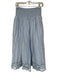 Treasure & Bond Size M Baby Blue Cotton Smocked Waist Band Lace Trim Maxi Skirt Baby Blue / M