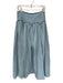 Mare Mare Size M Light Blue Cotton Side Zip Ruffles Maxi Skirt Light Blue / M