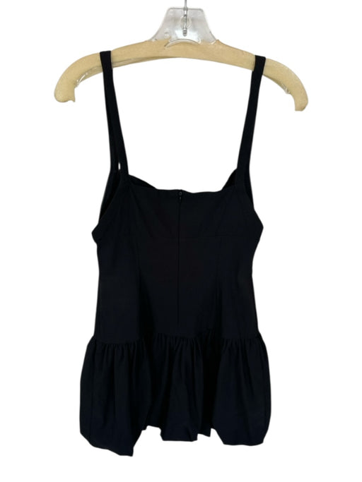 Zara Size L Black Viscose Sleeveless Keyhole Front Bubble Hem Dress Black / L