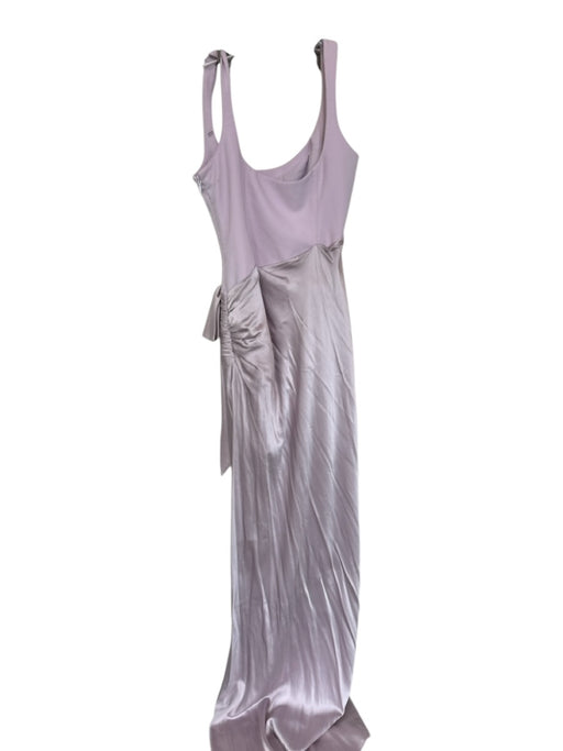 Cinq a Sept Size 8 Lavender Polyester Blend Sleeveless Back Bow Side Zip Gown Lavender / 8
