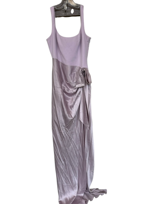 Cinq a Sept Size 8 Lavender Polyester Blend Sleeveless Back Bow Side Zip Gown Lavender / 8