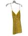 Alice & Olivia Size 8 Yellow & Gold Polyester Spaghetti Strap Jaquard Dress Yellow & Gold / 8