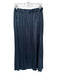 Zara Size L Navy Polyester Elastic Waist Pleated Maxi Skirt Navy / L