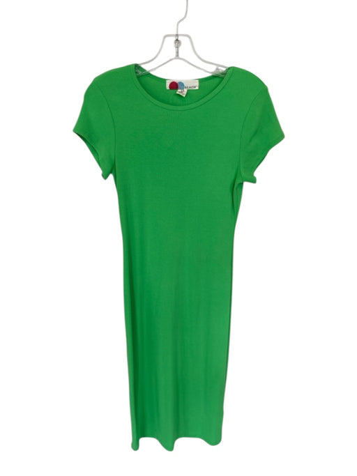 FP Beach Size S Green Polyester Short Sleeve T shirt dress Maxi Dress Green / S