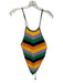 Maje Size 1 Purple, Green, Yellow, Orange Knit Open Back Quail Bird Stripe Top Purple, Green, Yellow, Orange / 1