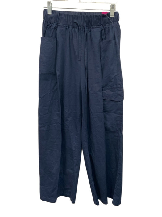 Oak + Fort Size SP Navy Cotton Back Zip Strapless Cargo Pockets Pants Set Navy / SP