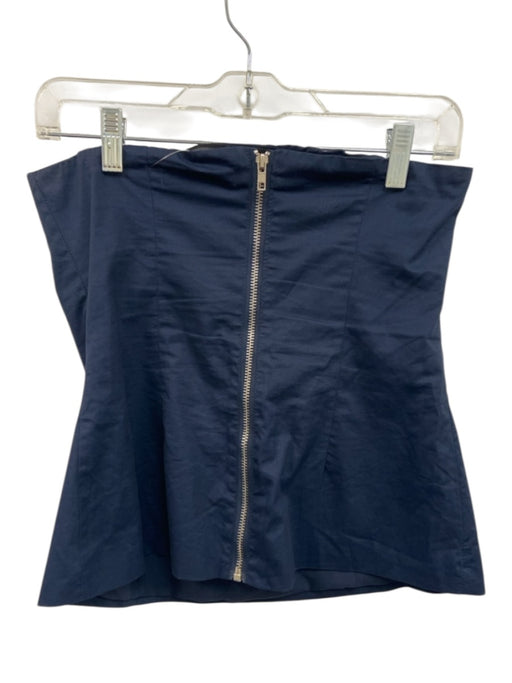 Oak + Fort Size SP Navy Cotton Back Zip Strapless Cargo Pockets Pants Set Navy / SP