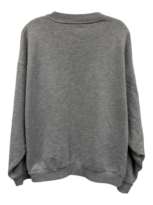 Alo Size S/M Light Gray Cotton Drawstring Crew Neck Sweat Pant Pants Set Light Gray / S/M