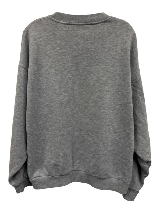 Alo Size S/M Light Gray Cotton Drawstring Crew Neck Sweat Pant Pants Set Light Gray / S/M