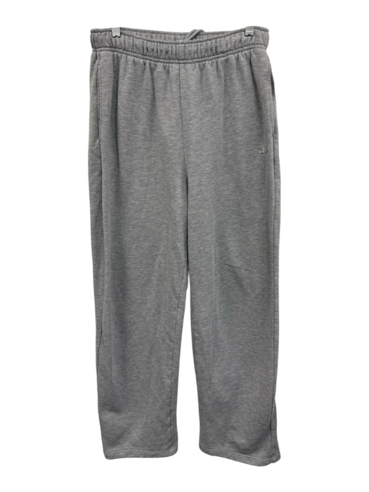 Alo Size S/M Light Gray Cotton Drawstring Crew Neck Sweat Pant Pants Set Light Gray / S/M