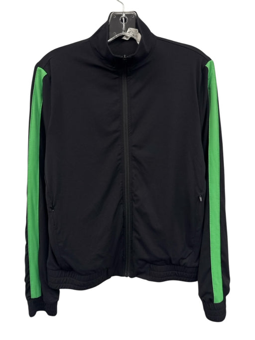 Splits 59 Size S Black & Green Nylon Side Stripe Elastic Zipper Jacket Pants Set Black & Green / S