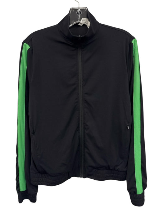 Splits 59 Size S Black & Green Nylon Side Stripe Elastic Zipper Jacket Pants Set Black & Green / S