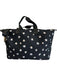 Alice + Olivia Black, White, Orange Canvas Flowers Duffle Bag Black, White, Orange / M/L