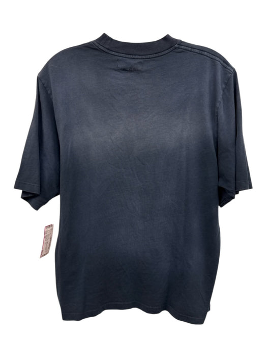 Anine Bing Size XS Navy & Black Cotton Crew Neck Half Sleeve T Shirt Top Navy & Black / XS