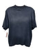 Anine Bing Size XS Navy & Black Cotton Crew Neck Half Sleeve T Shirt Top Navy & Black / XS