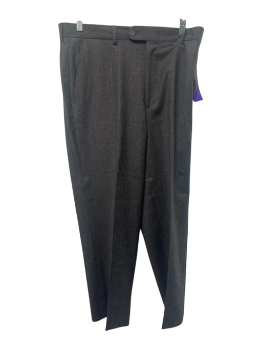 Linea Naturale Size 31 Dark Gray Wool Solid Dress Men's Pants Dark Gray / 31