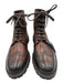 Magnanni Shoe Size 8 Dark Brown Leather Broguing Dress Men's Shoes Dark Brown / 8