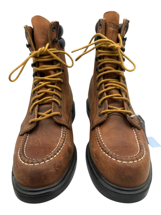 Red Wing Shoe Size 8 Brown Leather Solid Outdoors Boot Men's Shoes Brown / 8