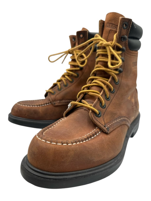 Red Wing Shoe Size 8 Brown Leather Solid Outdoors Boot Men's Shoes Brown / 8